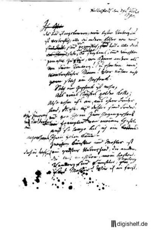 1: Brief von Johann Wilhelm Ludwig Gleim an Johann Heinrich Ramberg