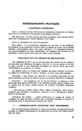 51-58, III. RENSEIGNEMENTS PRATIQUES