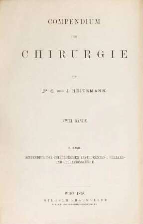 Compendium der Chirurgie : 2 Bände. 2