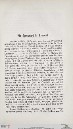 Ein Hexenprozeß in Osnabrück