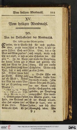 XV. Vom heiligen Abendmahl