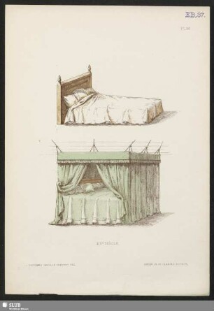 Bett, mit Baldachin