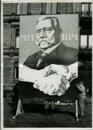 Wahlwerbung für Hindenburg zur Reichspräsidentenwahl