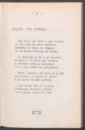 Salve!... Oh, bardo!