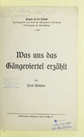 Was uns das Gängeviertel erzählt