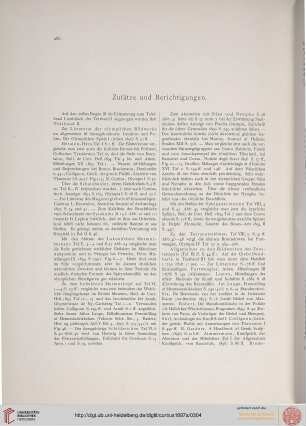 Zusätze und Berichtigungen