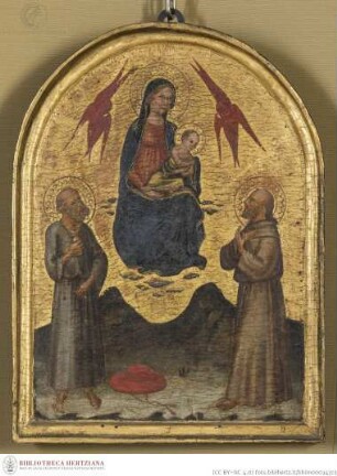 Thronende Madonna mit den heiligen Hieronymus und Franziskus