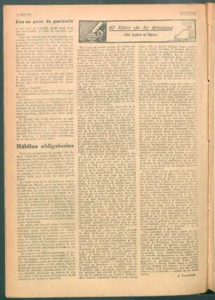 El libro de la semana : "Del teatro al libro"