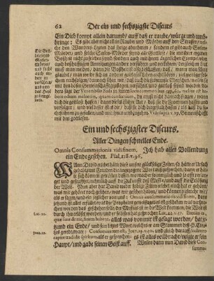 Ein und sechszigster Discurs - Siebenzigster Discurs