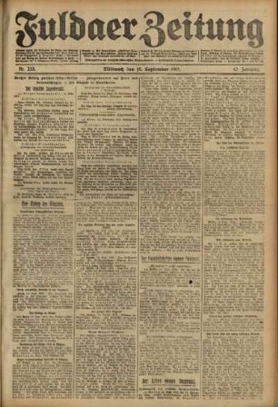 Ausgabe vom Mittwoch, den 15. September 1915.
