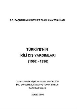 Türkiye'nin ikili dış yardımları (1992 - 1996)