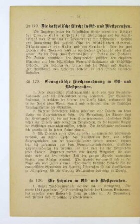 Zu 130. Die Schulen in Ost- und Westpreußen
