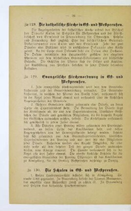 Zu 130. Die Schulen in Ost- und Westpreußen