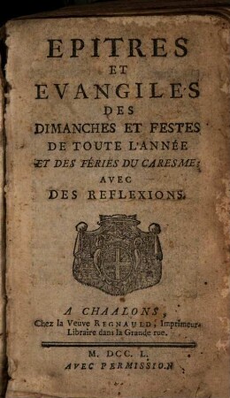 Epitres et S. Evangiles pour les dimanches et fetes