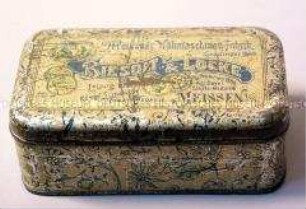 Blechdose für Nähmaschinenzubehör? "Meissner Nähmaschinen-Fabrik BIESOLT UND LOCKE MEISSEN i/S."