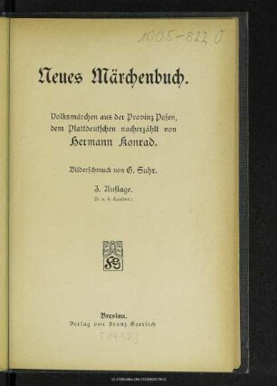 Neues Märchenbuch : Volksmärchen aus der Provinz Posen