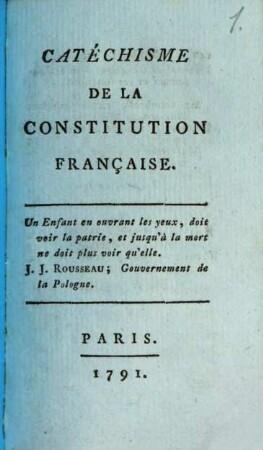 Catéchisme de la constitution française