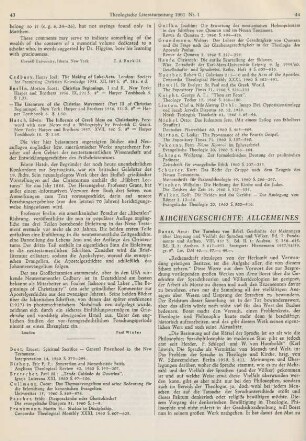 Kirchengeschichte: Allgemeines