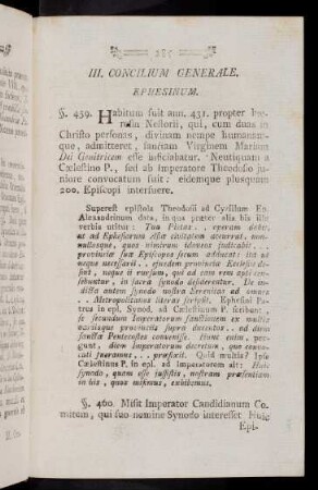 285-292, III. Concilium (§ 459 - 467)