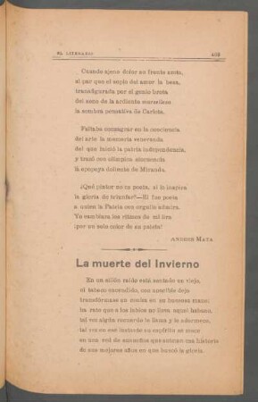 La muerte del invierno