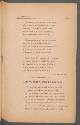 La muerte del invierno