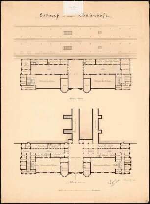 Bahnhof: Grundriss EG und OG