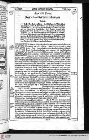 VIII. Capitel / Keys. Alberti Reichsverrichtungen
