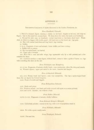 Appendix C. Descriptive catalogue of objects discovered in the cairns, cromlechs, &c.