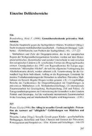 297-309, Einzelne Deliktsbereiche