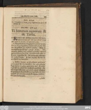 Tit. VIII. (IX. 33.) Vi bonorum raptorum & de Turba.