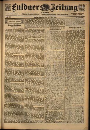 Zweite Ausgabe vom Samstag, den 12. Juli 1902.