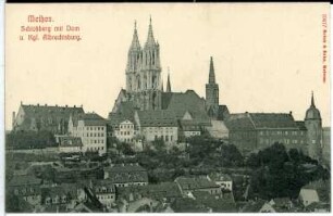 Meißen. Schlossberg mit Dom, Bischofsschloss und Kurien