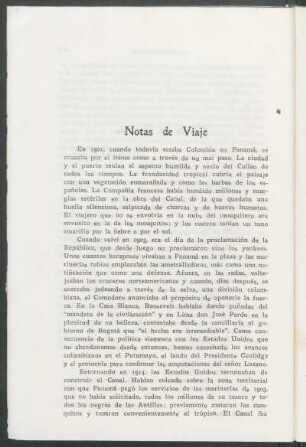Notas de viaje