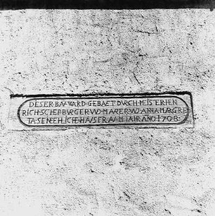 Sachteil Bauinschrift; Idstein, Weiherwiese 25
