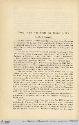 20: Georg Pentz, Jörg Bentz, der Meister "JB"