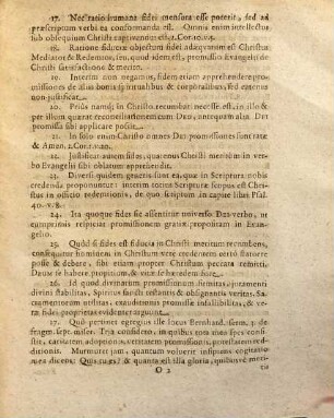 B. Joh. Gerhardi... Aphorismorum Theologicorum Caput XIV. De Fide qua Coram Deo iustificamur