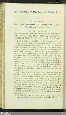 §. 6. Drittes Kapitel. Das untere Stufenland des Jordans vom Liberias-See bis zum Todten Meere