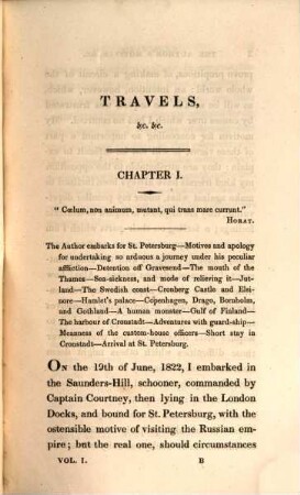 Travels through Russia, Siberia, Poland, Austria, Saxony, Prussia, Hanover &c. &c. : undertaken during the years 1822,1823, and 1824, while suffering from total blindness, and comprising an account of the author being conducted a state prisoner from the eastern parts of Siberia ; in 2 volumes. 1