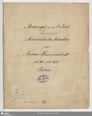 Sei gegrüßet Jesu mein Heiland - Mus.1720-E-508 : V (5), bc