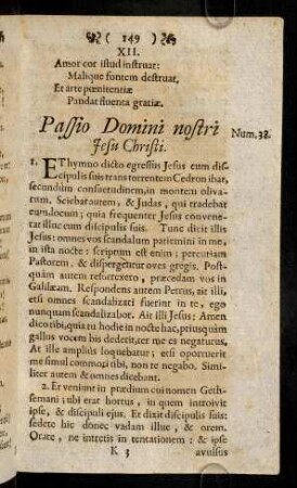 149-165, Num.38. Passio Domini nostri Jesu Christi.