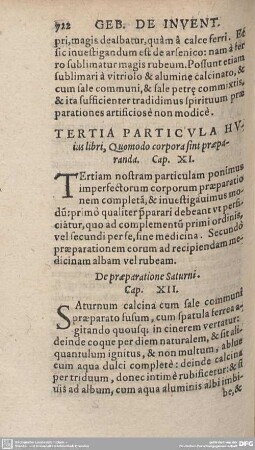 Tertia Particula.