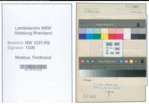 Entnazifizierung Ferdinand Moebus , geb. 09.03.1896 (Lehrer)