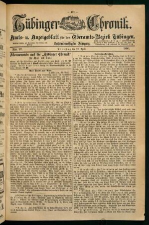 27. April (Nro. 97) - 30. April (Nro. 100)