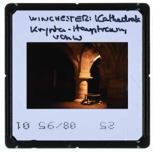 Winchester, Kathedrale : Innenansicht Hauptraum Krypta
