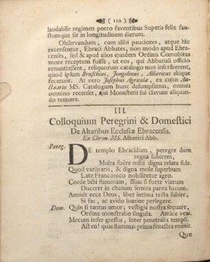III. Colloquium Peregrini & Domestici