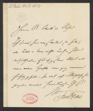 Brief an B. Schott's Söhne : 28.02.1877