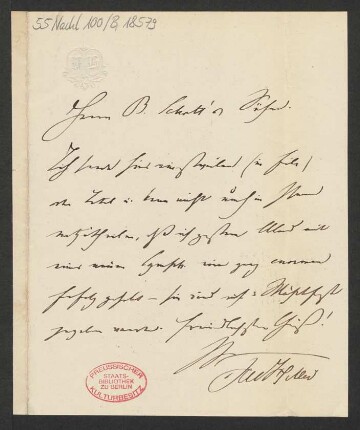 Brief an B. Schott's Söhne : 28.02.1877
