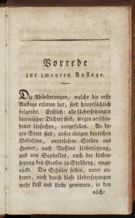 Vorrede zur zweyten Auflage