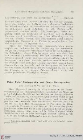 14: Ueber Relief-Photographie und Photo-Plastographie