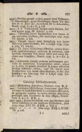 275-278a, Catalogi bibliothecarum